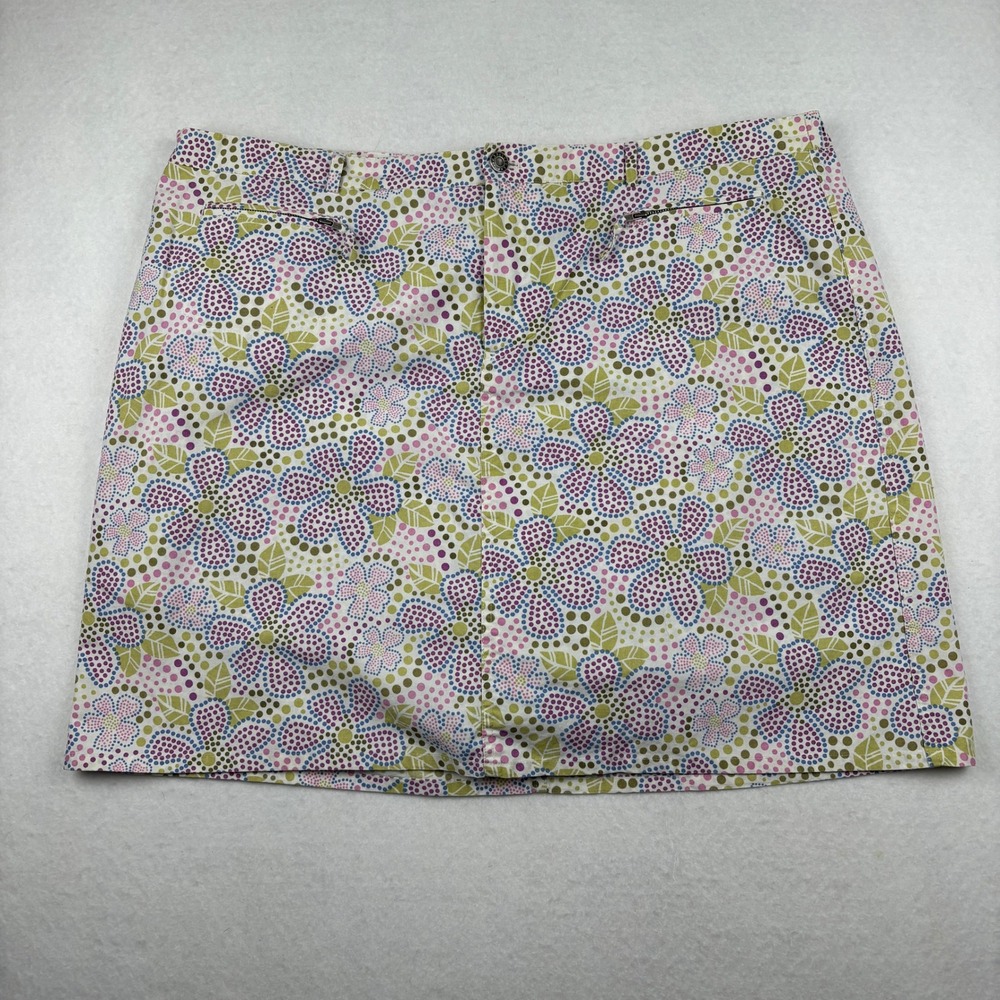 C.J. Banks Womens‎ Skort 20W Floral A-Line Zip Pockets Cottagecore